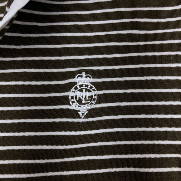 Ralph Lauren Lauren Active polo striped white and brown T-shirt - Picture 3 of 7